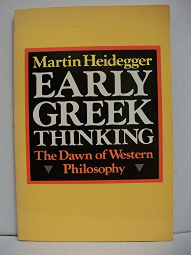 9780060638429: Early Greek Thinking: The Dawn of Western Philosophy