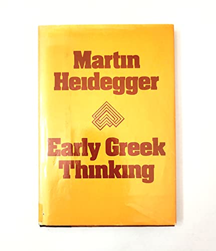 9780060638580: Early Greek thinking