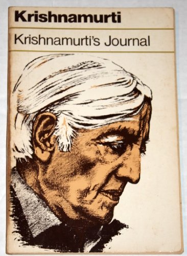 Stock image for Krishnamurti's Journal for sale by Ergodebooks