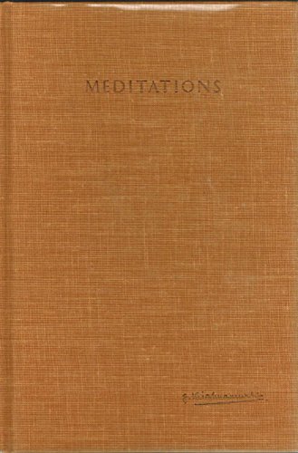 Imagen de archivo de MEDITATIONS a la venta por Books From California