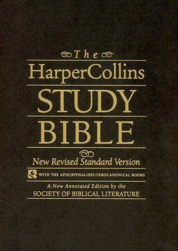 Stock image for The HarperCollins Study Bible black leather: New Revised Standard Version (with the Apocryphal/Deuterocanonical Books) for sale by Booksavers of Virginia