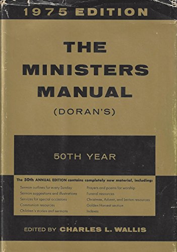 Beispielbild fr The Ministers Manual (Doran's) zum Verkauf von Better World Books