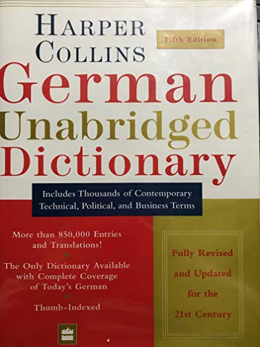 9780060733810: Collins German-English English German Dictionary (Harpercollins Unabridged Dictionaries)