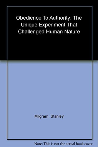 9780060737283: Obedience to Authority: An Experimental View (Perennial Classics)