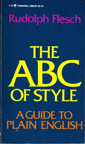 Beispielbild fr The ABC of Style : A Guide to Plain English zum Verkauf von Better World Books