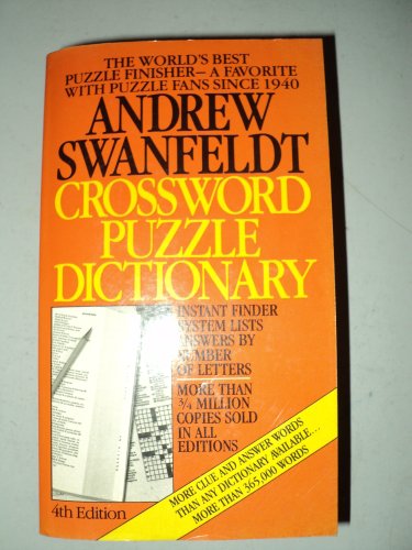Imagen de archivo de Crossword Puzzle Dictionary a la venta por Better World Books