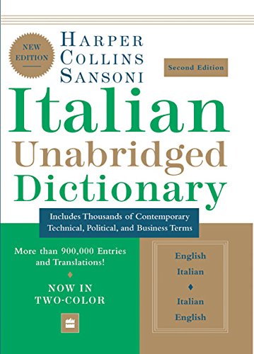 Stock image for HarperCollins Sansoni Italian Unabridged Dictionary, Second Edition for sale by Front Cover Books