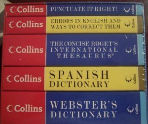 Imagen de archivo de Collins Reference Library (Webster's Dictionary, Spanish Dictionary, Concise Roget's International Thesaurus, Errors in English, Punctuate it Right!) a la venta por SecondSale