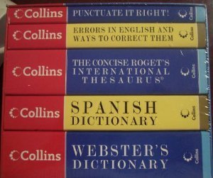 Stock image for Collins Reference Library (Webster's Dictionary, Spanish Dictionary, Concise Roget's International Thesaurus, Errors in English, Punctuate it Right!) for sale by SecondSale