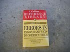 Imagen de archivo de Errors in English and Ways to Correct Them (Collins Reference Library) a la venta por Wonder Book