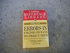 Stock image for Errors in English and Ways to Correct Them (Collins Reference Library) for sale by Wonder Book