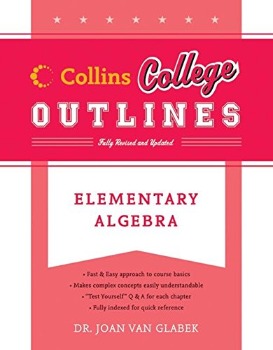 Stock image for Elementary Algebra (Collins College Outlines) for sale by BooksRun