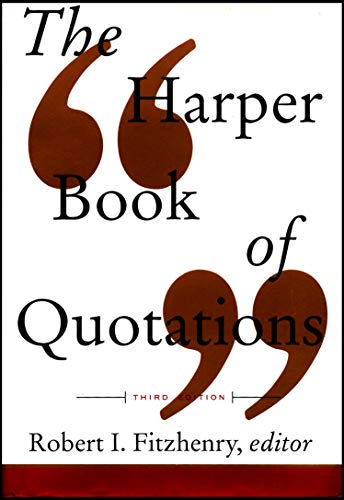 Beispielbild fr The Harper Book of Quotations Revised Edition Spec Mkt zum Verkauf von ThriftBooks-Atlanta