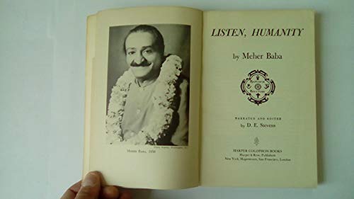 Stock image for Listen, Humanity by Meher Baba for sale by Books From California