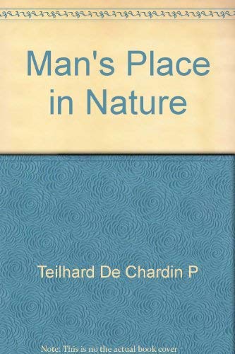 Stock image for Man's Place in Nature for sale by Wonder Book