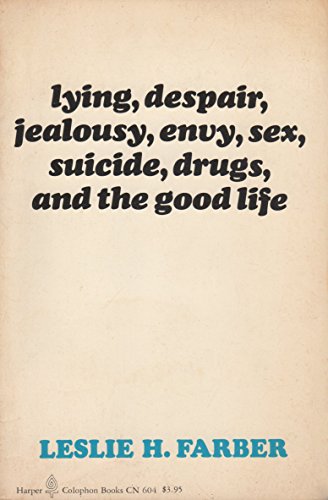 Beispielbild fr Lying, Despair, Jealousy, Envy, Sex, Suicide, Drugs and the Good Life (Colophon Books) zum Verkauf von Wonder Book