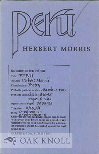 9780060910204: Peru: Poems