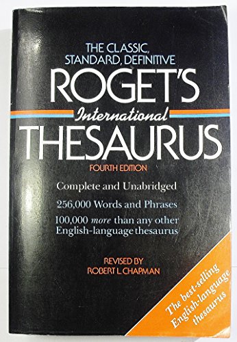 Roget's international thesaurus (Harper colophon books) (9780060911690) by Chapman, Robert L.