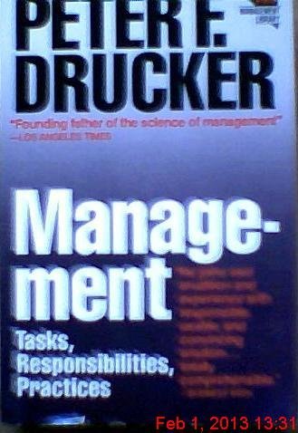 Beispielbild fr Management: Tasks, Responsibilities, Practices (Harper & Row management library) zum Verkauf von Wonder Book