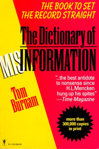 Beispielbild fr Dictionary of misinformation zum Verkauf von Wonder Book