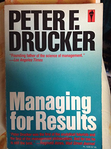 Imagen de archivo de Managing for Results: Economic Tasks and Risk-Taking Decisions a la venta por Wonder Book