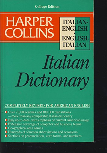 Stock image for Harper Collins Italian Dictionary College Edition for sale by Your Online Bookstore