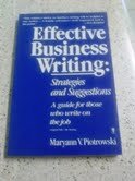 9780060919726: Effective Business Writing: Strategies and Suggestions