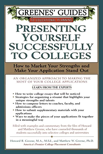 Beispielbild fr Greenes' Guides to Educational Planning: Presenting Yourself Successfully to Col zum Verkauf von Better World Books