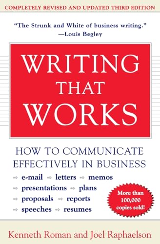 9780060956431: WRITING THAT WORKS 3RD /E 3/E: How to Communicate Effectively in Business