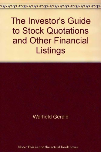 Imagen de archivo de The investor's guide to stock quotations and other financial listings a la venta por Robinson Street Books, IOBA