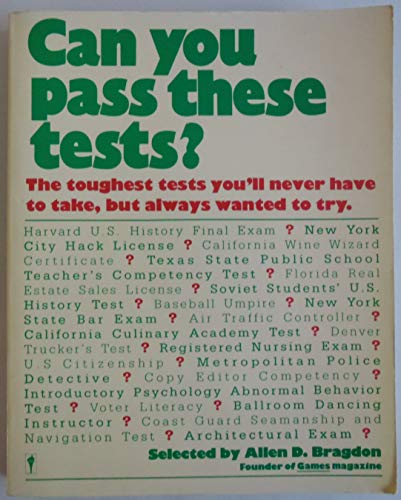 Imagen de archivo de Can You Pass These Tests? a la venta por Wonder Book