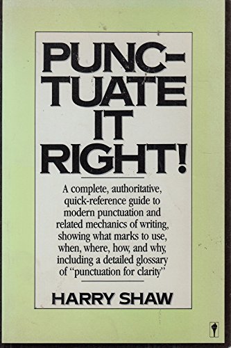 9780060970499: Punctuate It Right