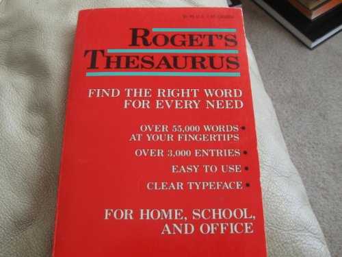 Imagen de archivo de Rogets Thesaurus: A Treasury of Synonyms and Antonyms a la venta por SecondSale