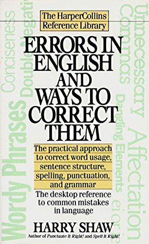 Imagen de archivo de Errors in English and Ways to Correct Them (Harpercollins Reference Library) a la venta por More Than Words