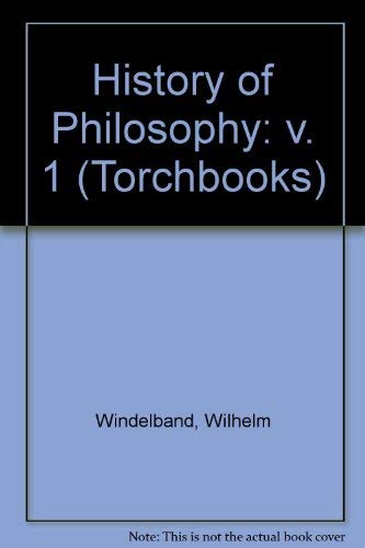 9780061300387: History of Philosophy: v. 1 (Torchbooks)