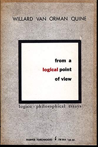 Beispielbild fr From a Logical Point of View: Logico-Philosophical Essays zum Verkauf von Dan's Books