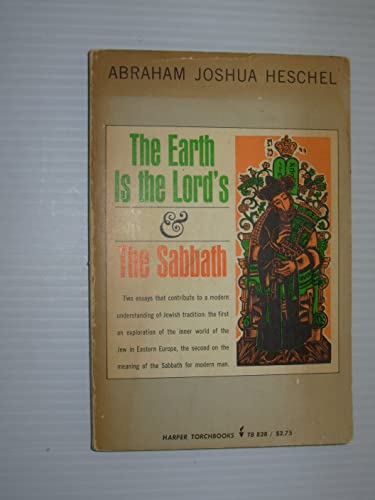 Earth is the Lord's (Torchbooks) - Abraham Joshua Heschel