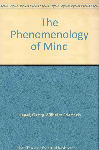 Stock image for The Phenomenology of Mind. for sale by Henry Hollander, Bookseller