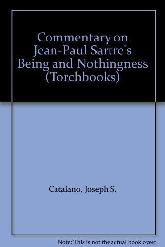 9780061318078: Commentary on Jean-Paul Sartre's "Being and Nothingness" (Torchbooks)