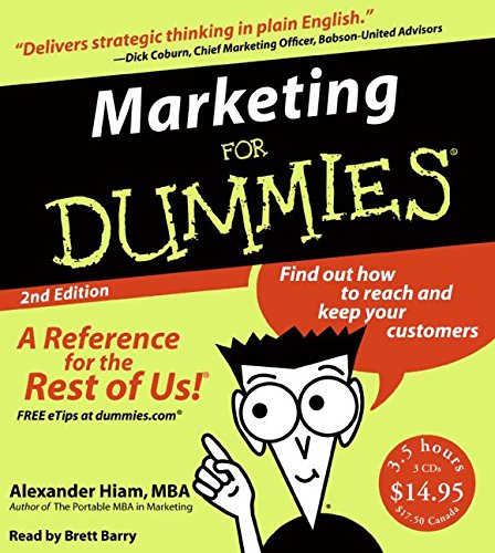 Beispielbild fr Marketing for Dummies 2nd Ed. CD zum Verkauf von medimops