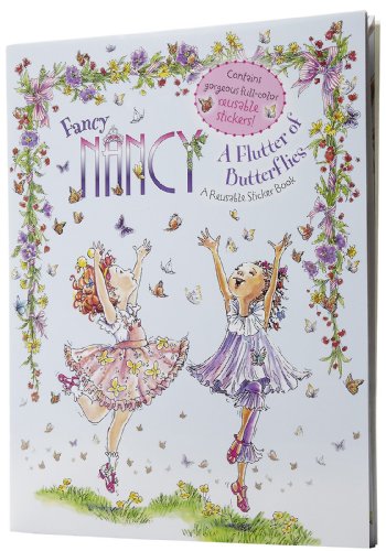 9780061703874: Fancy Nancy: A Flutter of Butterflies Reusable Sticker Book