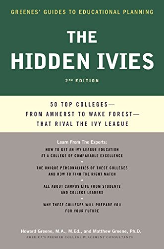 Beispielbild fr The Hidden Ivies, 2nd Edition: 50 Top Colleges?from Amherst to Williams ?That Rival the Ivy League (Greene's Guides) zum Verkauf von Your Online Bookstore