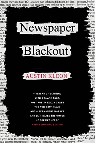 Beispielbild fr Newspaper Blackout zum Verkauf von Better World Books