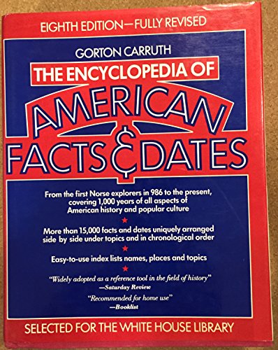 Beispielbild fr Encyclopedia of American Facts and Dates zum Verkauf von ThriftBooks-Dallas