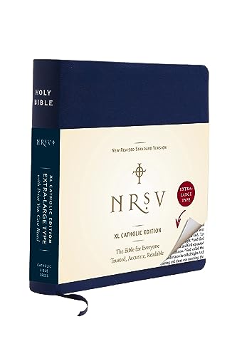 9780061946547: NRSV XL, Catholic Edition, Navy Leathersoft: Holy Bible