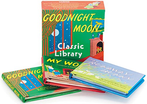 Imagen de archivo de Goodnight Moon Classic Library: Contains Goodnight Moon, The Runaway Bunny, and My World[Miniature Edition-3.5 Inches] [Hardcover] Brown, Margaret Wise and Hurd, Clement a la venta por Lakeside Books