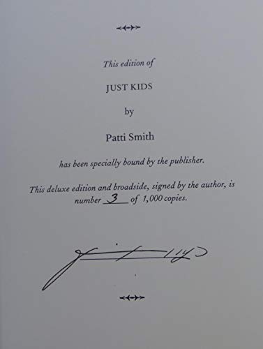 Stock image for Just Kids Limited Edition SIGNED for sale by Gene Sperry Books