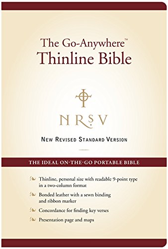 Imagen de archivo de NRSV ? The Go-Anywhere Thinline Bible [Bonded Leather, Burgundy] a la venta por Hay-on-Wye Booksellers
