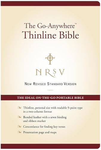 9780062026934: NRSV - The Go-Anywhere Thinline Bible (Bonded Leather, Burgundy)