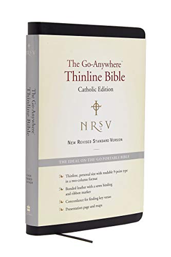 9780062048356: The Go-Anywhere Thinline Bible Catholic Edition: New Revised Standard Version: Black Bonded Leather: The Ideal On-the-Go Portable Bible